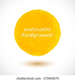 Vector background with hand drawn watercolor sphere. Template for your design