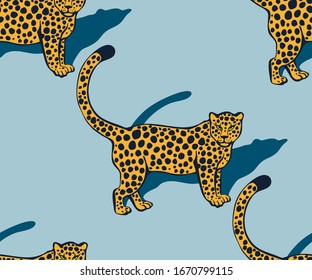 Vector Background Hand Drawn Wild Cat Stock Vector (Royalty Free ...