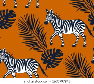 Vector background hand drawn zebra. Hand drawn ink illustration. Modern ornamental decorative background. Vector pattern. Print for textile, cloth, wallpaper, scrapbooking