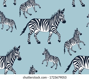 Vector background hand drawn zebra. Hand drawn ink illustration. Modern ornamental decorative background. Vector pattern. Print for textile, cloth, wallpaper, scrapbooking