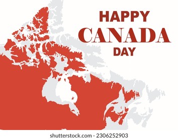 vector background happy canada day with maps