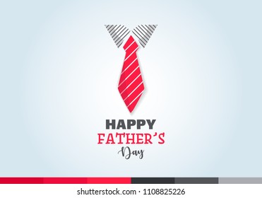 Vector background Happy fathers day with tie 