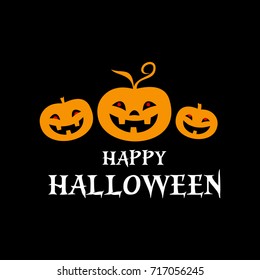 Vector background. Happy Halloween. Pumpkin.