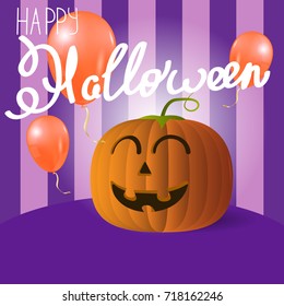 Vector background. Happy Halloween.  Written letters.Eps10.