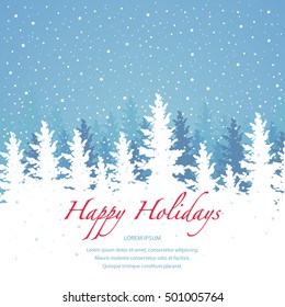 Vector background, Happy Holidays banner template.