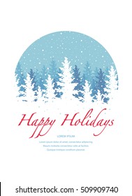 Vector background, Happy Holidays banner template.