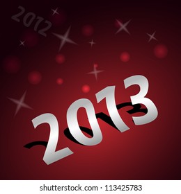 Vector background of Happy New Year 2013