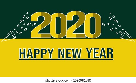 vector background happy new year 2020.