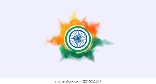 Vector background for Happy Republic Day of India. Indian Tricolor flag Background.