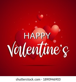 VECTOR BACKGROUND HAPPY VALENTINE RED COLOR
