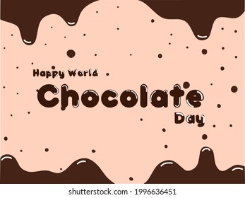 Vector background of happy world Chocolat day