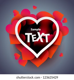 Vector background with heart