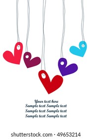 vector background with heart.