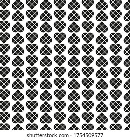 Vector background heart made of squares, color black