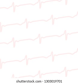 Vector background with heart pulse for medical backgrounds