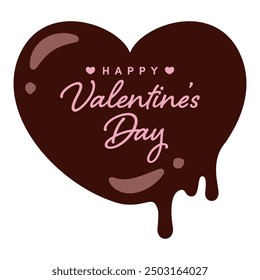 vector background with heart shaped chocolate for Valentine's day banners, greeting cards, flyers, social media wallpapers, etc.