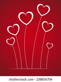 Vector background with hearts