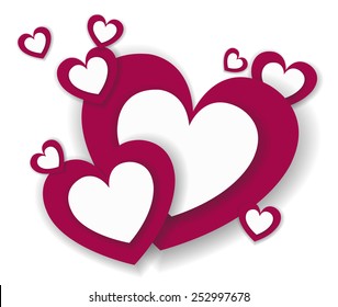 vector background with hearts