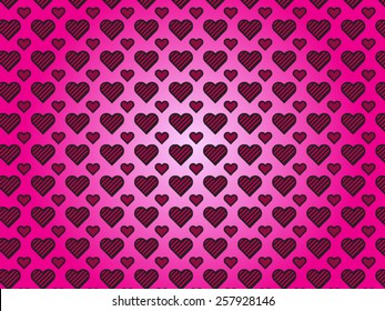 vector background with hearts.