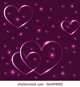 Vector background with hearts