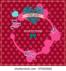 Vector background. Hearts.