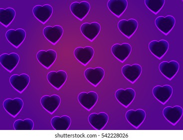 Vector background of hearts