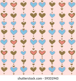 vector background with hearts.