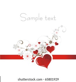 Vector background with hearts