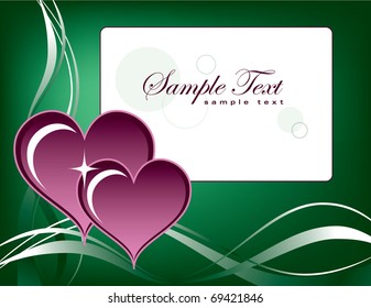 Vector Background with Hearts. Abstract Illustration.