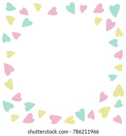 Vector background with hearts. Design for Valentine's day.  Love background heart shapes texture pattern for valentine day.Copy space. EPS 10. 