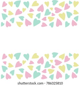 Vector background with hearts.  Design for Valentine's day.  Love background heart shapes texture pattern for valentine day.  Copy Space