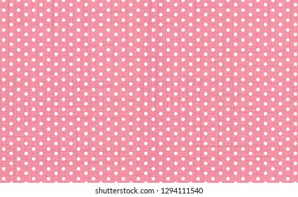 Vector background with hearts and dots. Pink background to decorate the maiden party. Paper design for a little princess. Bright pink abstract pattern for inviting kids. surprise doll