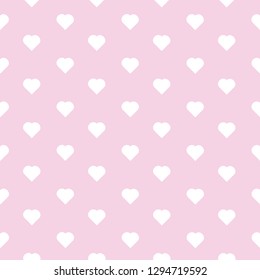 Vector background with hearts and dots. Pink background to decorate the maiden party. Paper design for a little princess. Bright pink abstract pattern for inviting kids. surprise doll