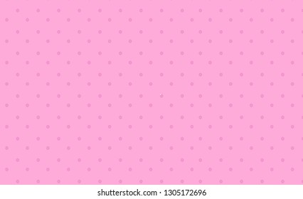 Vector background with hearts and dots. Pink background to decorate the maiden party. Paper design for a little princess. Bright pink abstract pattern for inviting kids. surprise doll