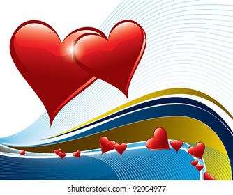Vector Background with Hearts. Eps10. Valentines Illustration.