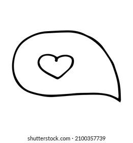 Vector background with hearts and frame of doodles in notebook. Greeting card wedding, Valentines Day in sketch hand drawn style. Romantic decorative illustration with inscription - Love You