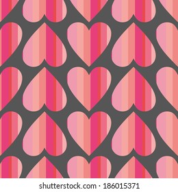 vector background with hearts, geometric design, vector illustration