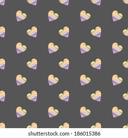 vector background with hearts, geometric design, vector illustration