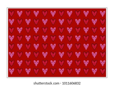 vector background with hearts. Love, wedding, Valentines day design.