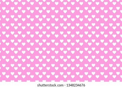 Vector background with hearts. Pink background to decorate the maiden party. Paper design for a little princess. Bright pink abstract pattern for inviting kids.