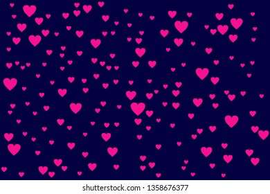 Vector background with hearts. Purple background to decorate the maiden party. Paper design for a little princess. Bright Purple abstract pattern for inviting kids.