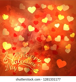 vector background with hearts, Valentine's Day, poster, card, banner 