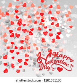 vector background with hearts, Valentine's Day, poster, card, banner 