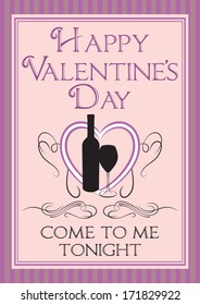 vector background with hearts Valentine's Day