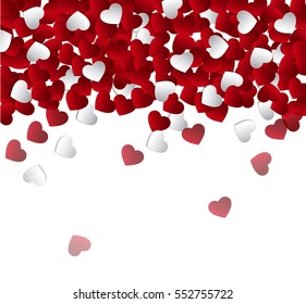 Vector Background Hearts Valentines Day Stock Vector (Royalty Free ...