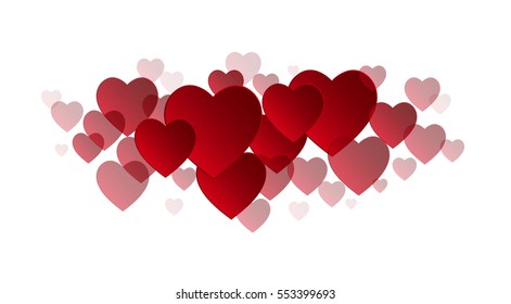 vector background with hearts,
Valentine's Day