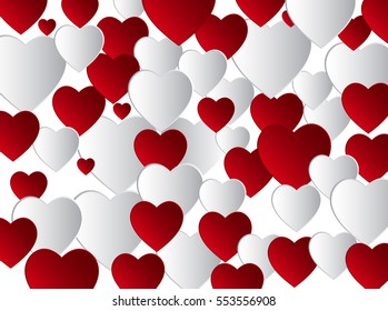 vector background with hearts,
Valentine's Day