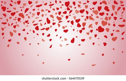 vector background with hearts, Valentine's Day