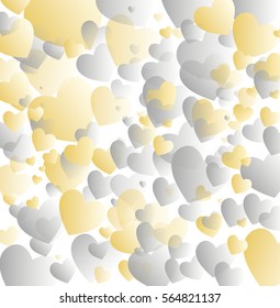 vector background with hearts, Valentine's Day