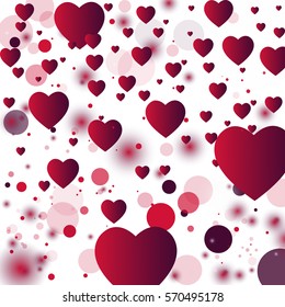 vector background with hearts, Valentine's Day